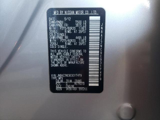 Photo 10 from auction – 2012 INFINITI QX56 with VIN JN8AZ2NC9C9317479