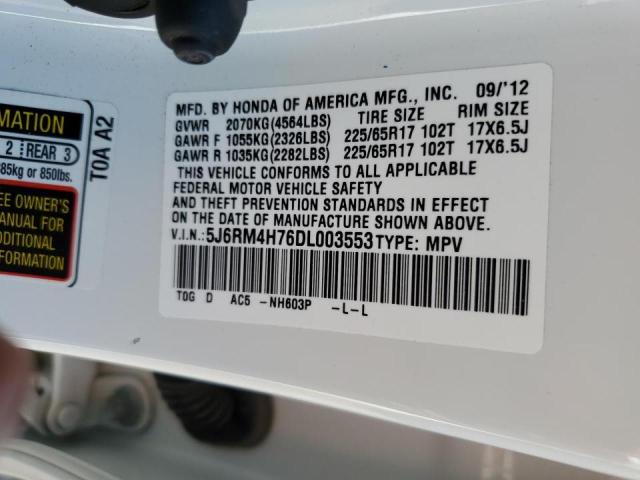 Photo 10 from auction – 2013 HONDA CR-V EXL with VIN 5J6RM4H76DL003553