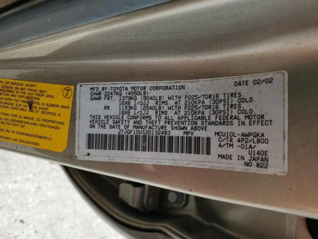 Photo 10 from auction – 2002 LEXUS RX 300 with VIN JTJGF10U520132483