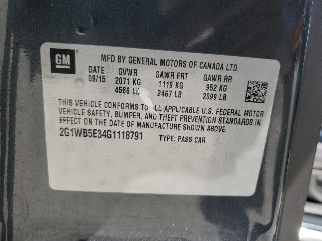 Photo 10 from auction – 2016 CHEVROLET IMPALA LIM with VIN 2G1WB5E34G1118791