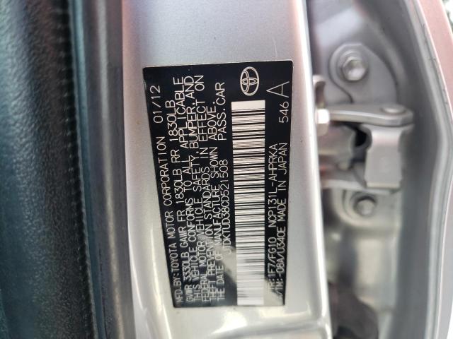 Photo 10 from auction – 2012 TOYOTA YARIS with VIN JTDKTUD38CD521508