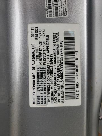 Photo 10 from auction – 2012 HONDA ODYSSEY EX with VIN 5FNRL5H46CB005745