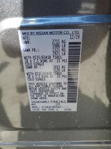 Photo 10 from auction – 2020 NISSAN PATHFINDER with VIN 5N1DR2AM9LC596261