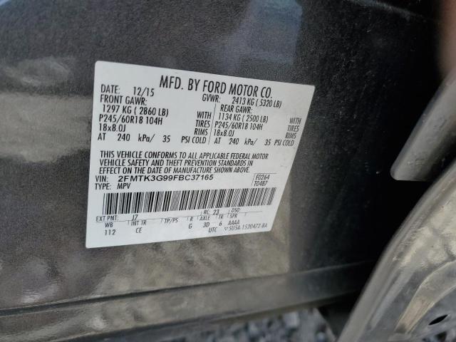 Photo 10 from auction – 2015 FORD EDGE SE with VIN 2FMTK3G99FBC37165