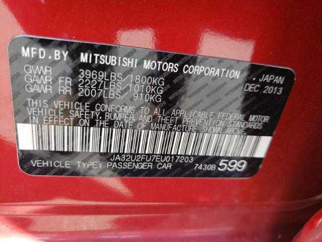 Photo 10 from auction – 2014 MITSUBISHI LANCER ES/ with VIN JA32U2FU7EU017203