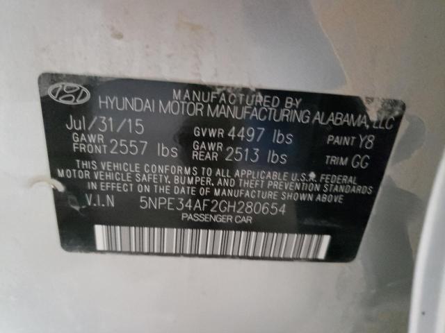 Photo 10 from auction – 2016 HYUNDAI SONATA SPO with VIN 5NPE34AF2GH280654