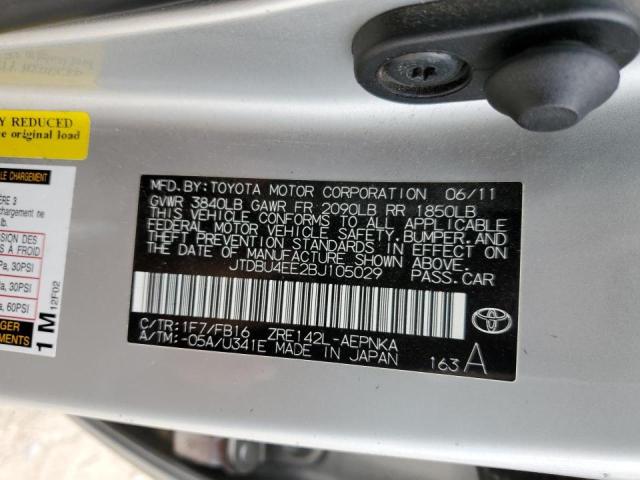Foto 10 de la subasta – 2011 TOYOTA COROLLA BA con VIN JTDBU4EE2BJ105029