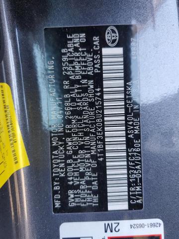 Photo 10 from auction – 2011 TOYOTA CAMRY BASE with VIN 4T1BF3EK0BU215744