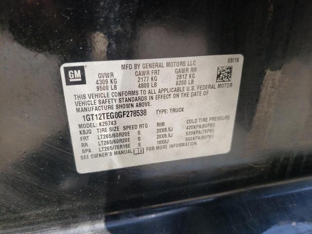 Photo 10 from auction – 2016 GMC SIERRA K25 with VIN 1GT12TEG0GF278538