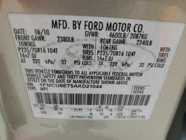 Photo 10 from auction – 2010 FORD ESCAPE LIM with VIN 1FMCU9E75AKD21044
