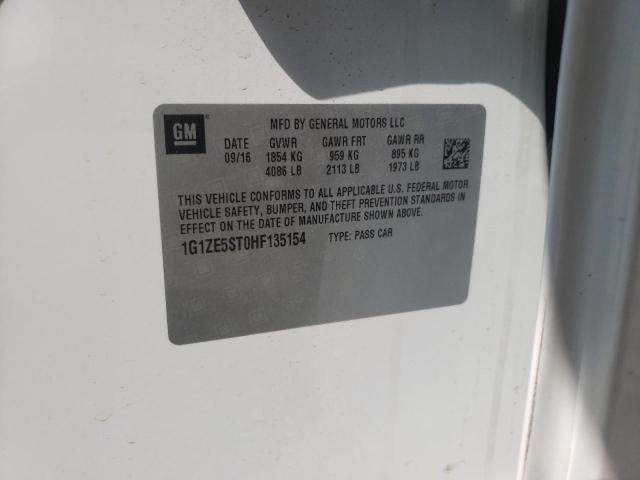 Photo 10 from auction – 2017 CHEVROLET MALIBU LT with VIN 1G1ZE5ST0HF135154