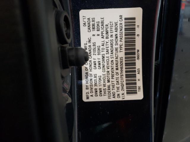 Photo 10 from auction – 2017 HONDA CIVIC TOUR with VIN 2HGFC1F97HH650935