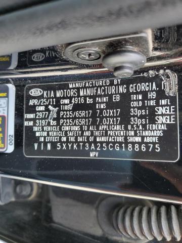 Photo 10 from auction – 2012 KIA SORENTO BA with VIN 5XYKT3A25CG188675
