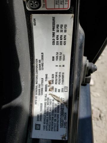 Photo 10 from auction – 2004 CHEVROLET COLORADO with VIN 1GCDT136048175127