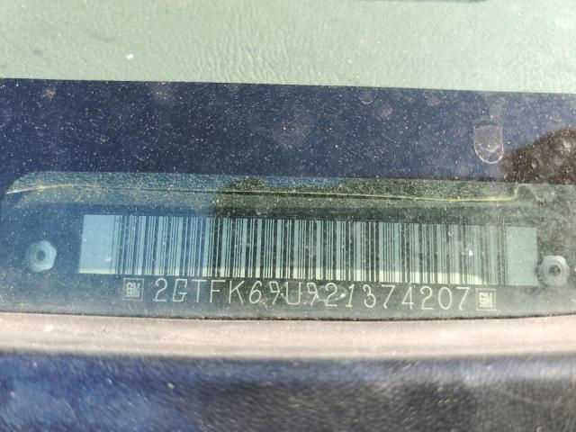Photo 10 from auction – 2002 GMC SIERRA K15 with VIN 2GTFK69U921374207