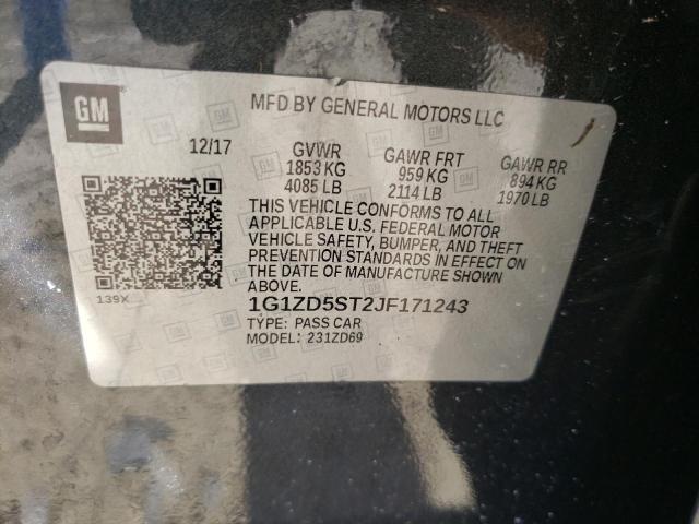 Photo 10 from auction – 2018 CHEVROLET MALIBU LT with VIN 1G1ZD5ST2JF171243