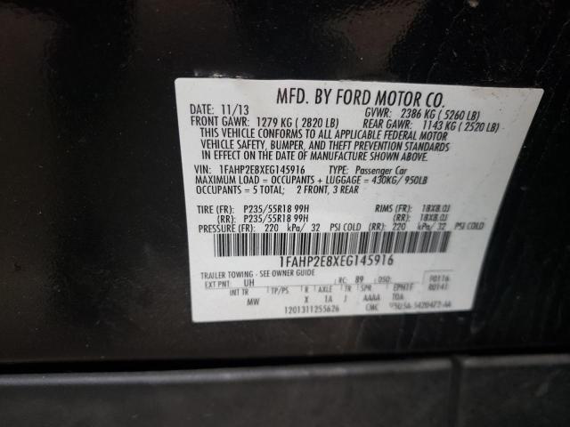 Photo 10 from auction – 2014 FORD TAURUS SEL with VIN 1FAHP2E8XEG145916