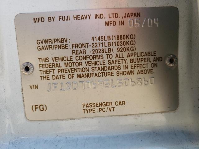 Photo 10 from auction – 2005 SUBARU IMPREZA WR with VIN JF1GD70695L506860
