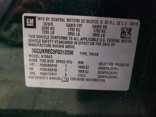 Photo 10 from auction – 2015 CHEVROLET silverado with VIN 3GCUKREC5FG512036