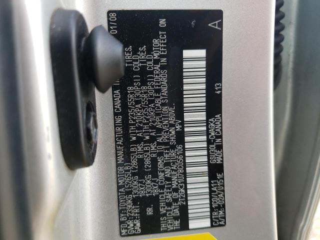 Photo 10 from auction – 2008 LEXUS RX 350 with VIN 2T2GK31U78C056106