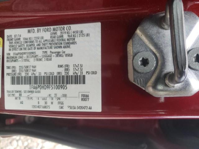 Photo 10 from auction – 2015 FORD FUSION SE with VIN 1FA6P0HD9F5100905