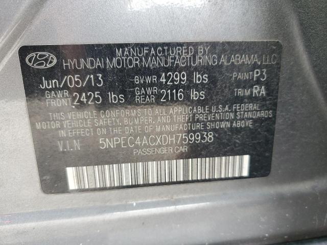 Photo 10 from auction – 2013 HYUNDAI SONATA SE with VIN 5NPEC4ACXDH759938