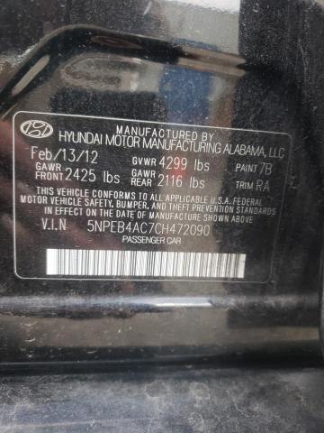 Photo 10 from auction – 2012 HYUNDAI SONATA GLS with VIN 5NPEB4AC7CH472090