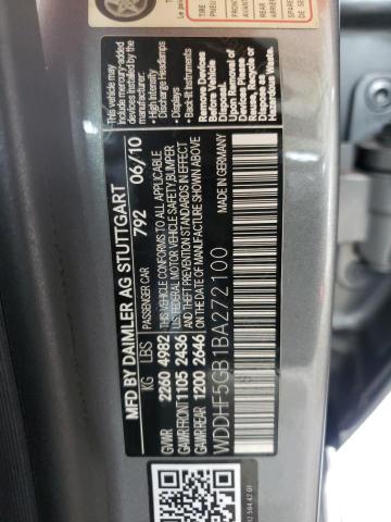 Photo 10 from auction – 2011 MERCEDES-BENZ E 350 with VIN WDDHF5GB1BA272100