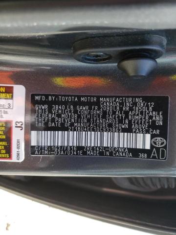 Photo 10 from auction – 2013 TOYOTA COROLLA BA with VIN 2T1BU4EE1DC933863