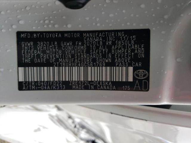 Photo 10 from auction – 2016 TOYOTA COROLLA L with VIN 2T1BURHE4GC561769