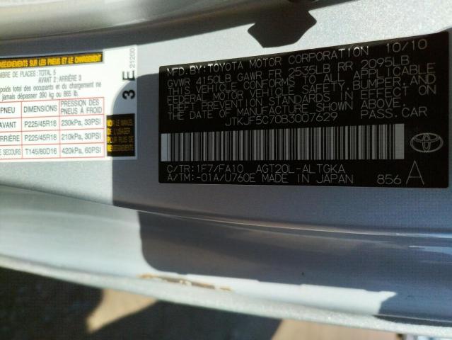 Photo 10 from auction – 2011 TOYOTA SCION TC with VIN JTKJF5C70B3007629