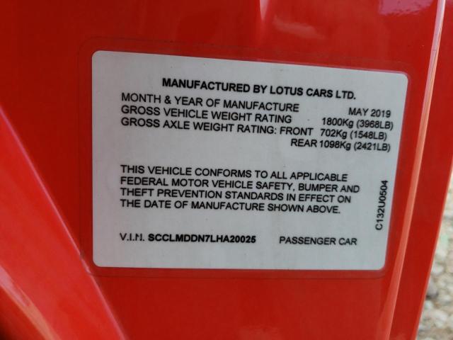 Photo 10 from auction – 2020 LOTUS EVORA GT with VIN SCCLMDDN7LHA20025