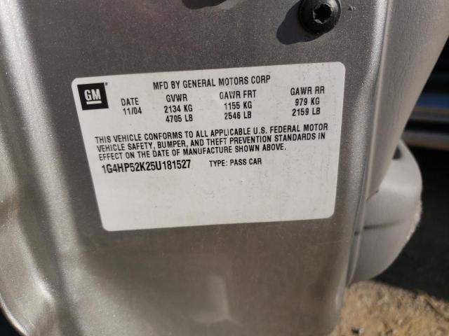 Photo 10 from auction – 2005 BUICK LESABRE CU with VIN 1G4HP52K25U181527