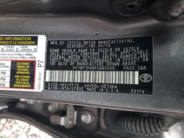 Photo 10 from auction – 2015 TOYOTA CAMRY LE with VIN 4T1BF1FK8FU062409