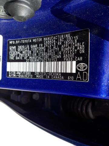 Photo 10 from auction – 2016 TOYOTA COROLLA L with VIN 2T1BURHE7GC510153