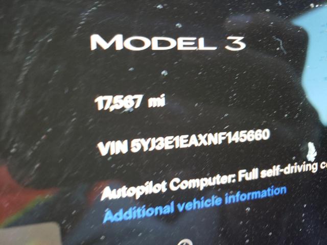 Photo 8 from auction – 2022 TESLA MODEL 3 with VIN 5YJ3E1EAXNF145660