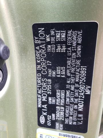 Photo 10 from auction – 2013 KIA SOUL with VIN KNDJT2A59D7509891
