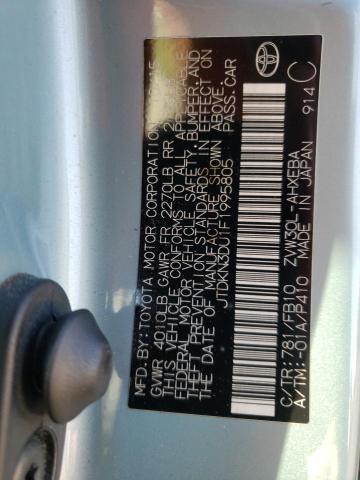 Photo 10 from auction – 2015 TOYOTA PRIUS with VIN JTDKN3DU1F1995805