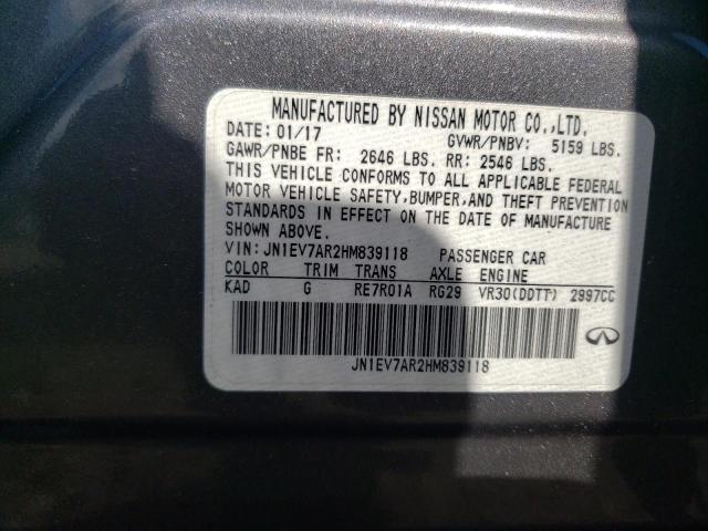 Photo 10 from auction – 2017 INFINITI Q50 with VIN JN1EV7AR2HM839118