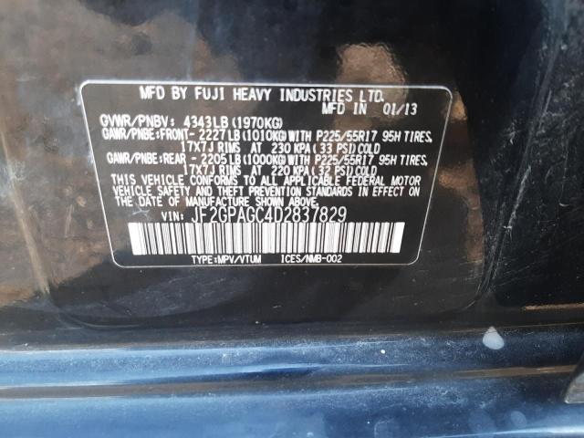 Photo 10 from auction – 2013 SUBARU XV CROSSTR with VIN JF2GPAGC4D2837829