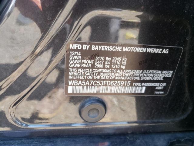 Photo 10 from auction – 2015 BMW 528 XI with VIN WBA5A7C53FD625915