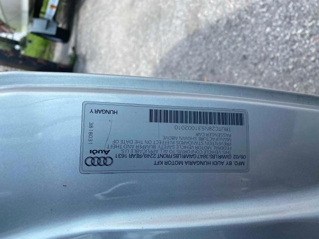 Photo 10 from auction – 2003 AUDI TT with VIN TRUTC28N531002010