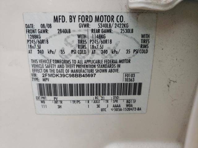 Photo 10 from auction – 2008 FORD EDGE LIMIT with VIN 2FMDK39C98BB45697