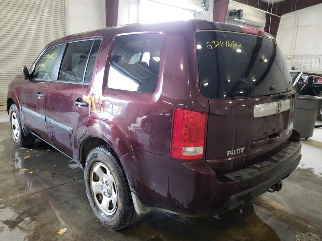 Photo 3 from auction – 2011 HONDA PILOT LX with VIN 5FNYF4H21BB074692
