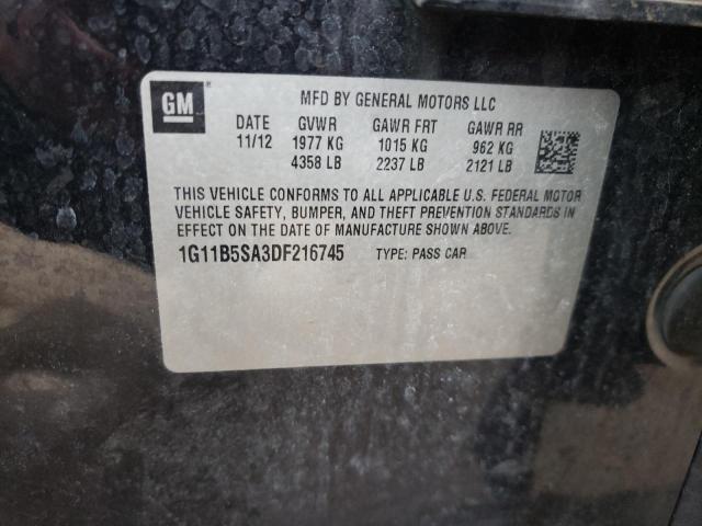 Photo 10 from auction – 2013 CHEVROLET MALIBU LS with VIN 1G11B5SA3DF216745