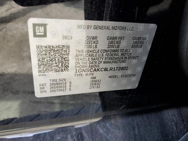 Photo 10 from auction – 2020 CHEVROLET TAHOE C150 with VIN 1GNSCAKC8LR172801
