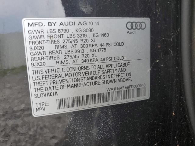 Photo 10 from auction – 2015 AUDI Q7 PREMIUM with VIN WA1LGAFE8FD009543