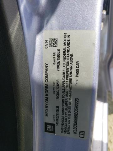 Photo 10 from auction – 2014 CHEVROLET SPARK 1LT with VIN KL8CD6S99EC592223