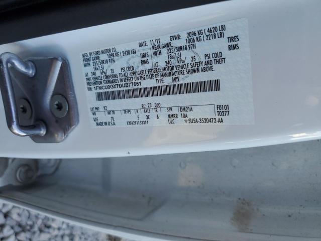 Photo 10 from auction – 2013 FORD ESCAPE SE with VIN 1FMCU0GX7DUB77661