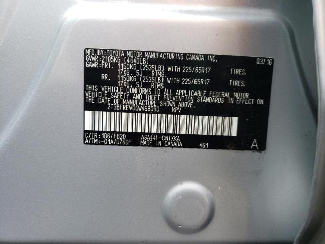 Photo 10 from auction – 2016 TOYOTA RAV4 LIMIT with VIN 2T3BFREV0GW468090